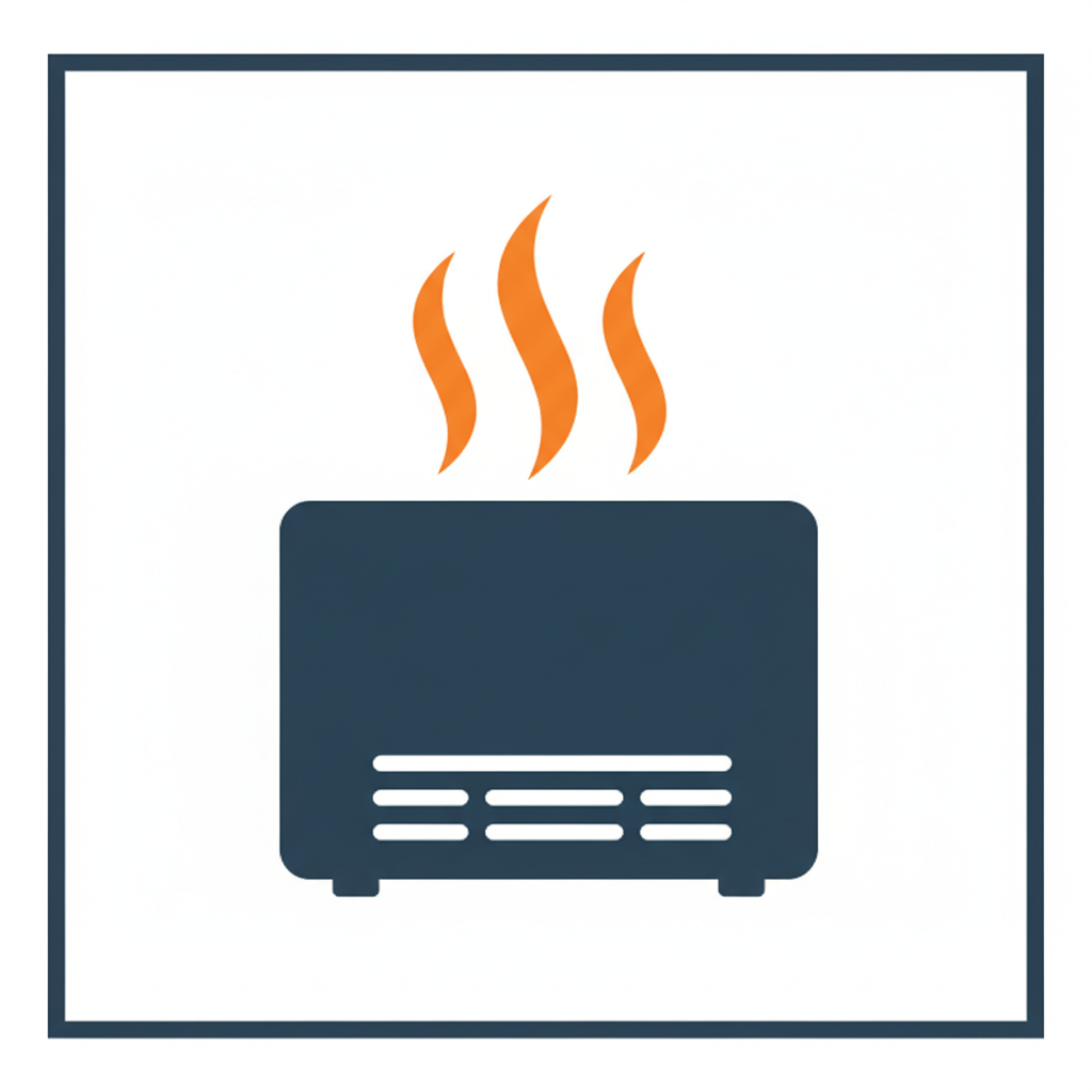 Heating system installation icon