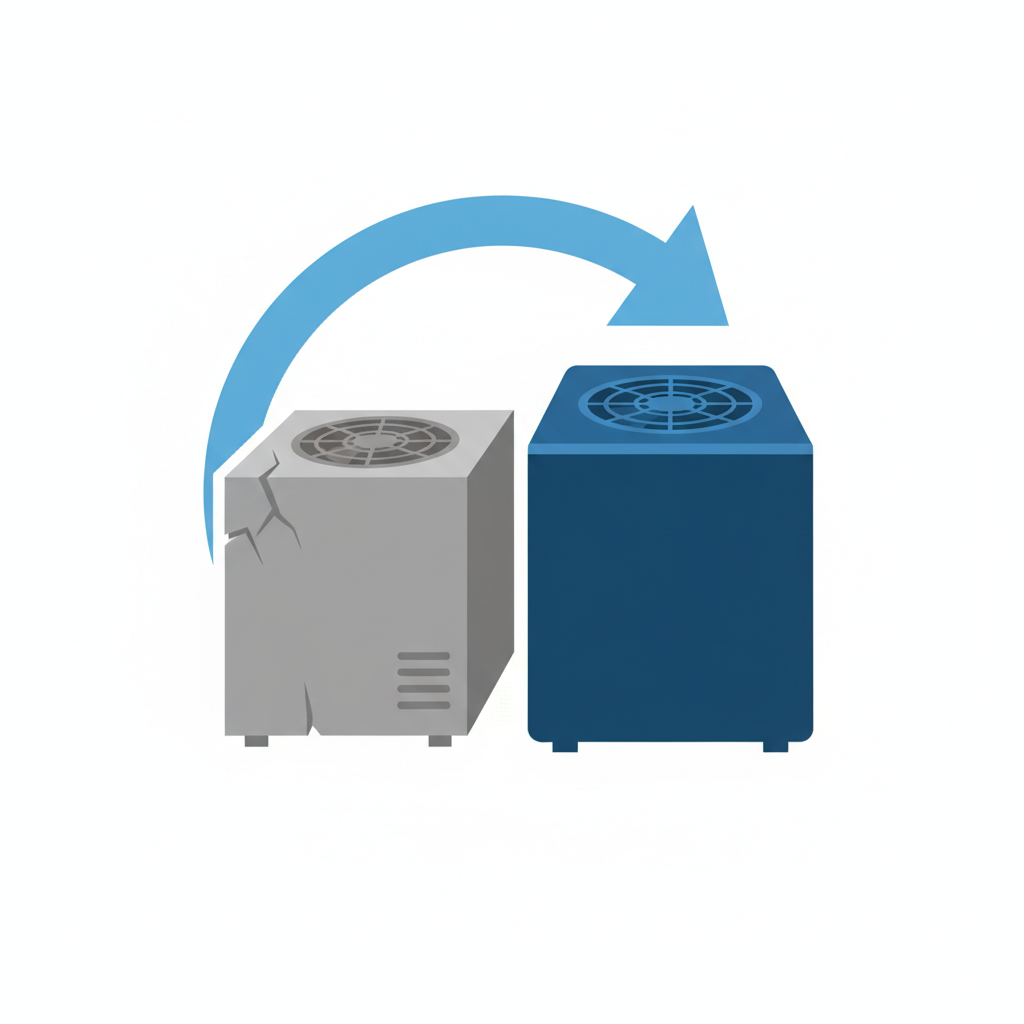 HVAC system replacement icon